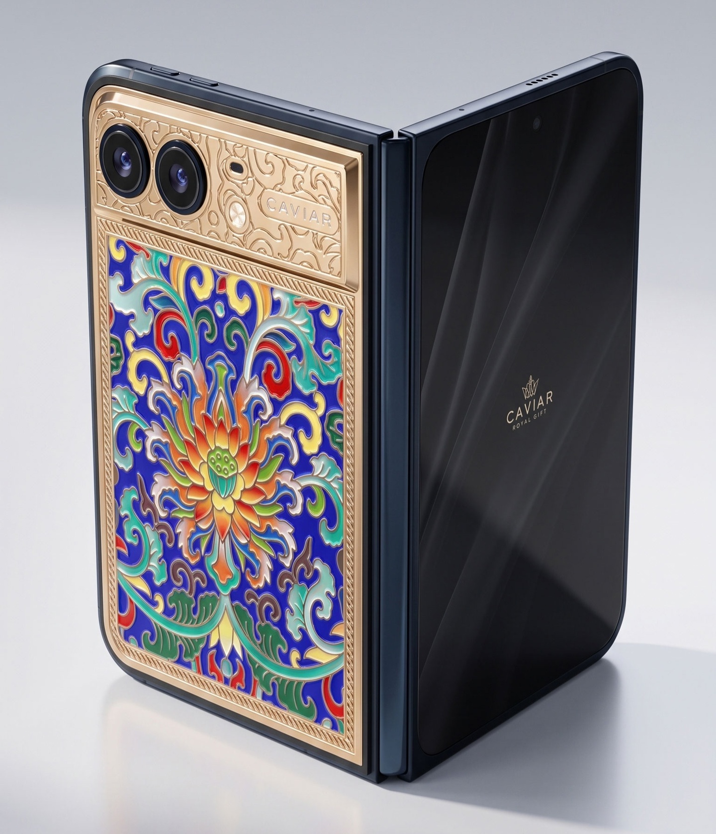 Gold Frame Jingtai Blue
